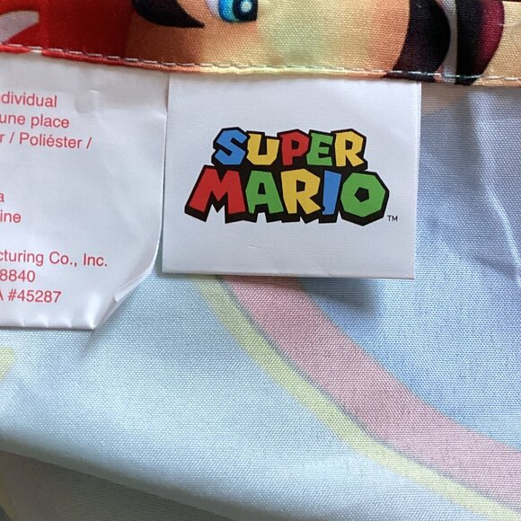 Super Mario Nintendo Kids Flat Twin Bed Sheet - Picture 4 of 5